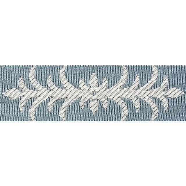 Schumacher Sample - Schumacher X Celerie Kemble Acanthus Tape in Slumber Blue For Sale - Image 4 of 4