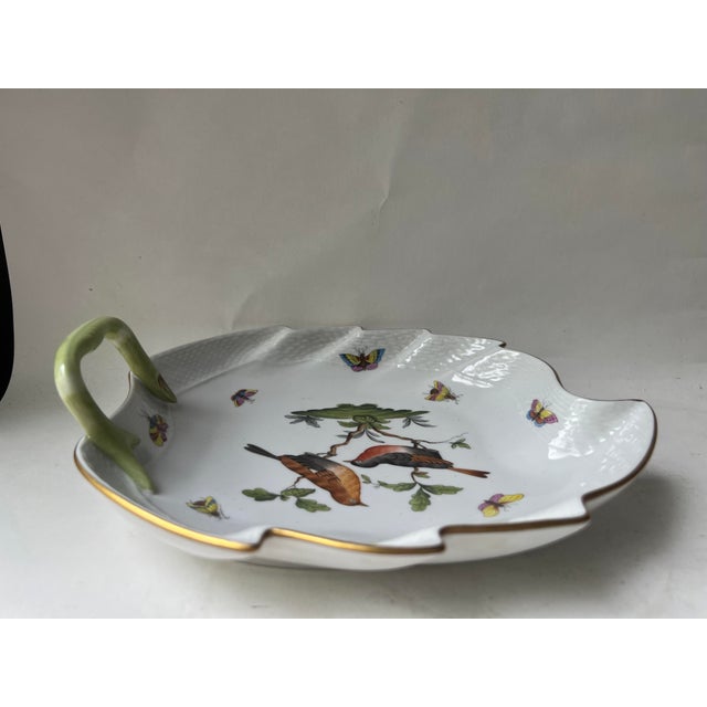 Herend Vintage Herend Rothschild Leaf Dish For Sale - Image 4 of 13