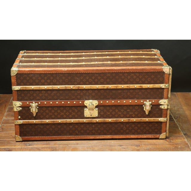 Louis Vuitton Monogrammed Wardrobe Trunk from Louis Vuitton, 1920s For Sale - Image 4 of 12
