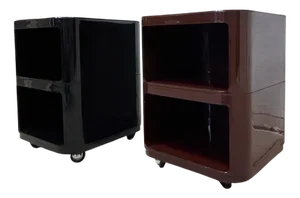 Early Edition Componibili 4970 Modular Trolleys by Anna Castelli for Kartell, Italy, 1969, Set of 2