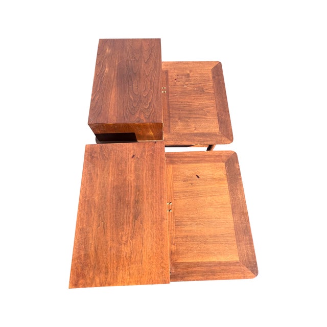 American of Martinsville Mid Century Modern Vintage End Side Tables or Nightstands Attributed to Martinsville For Sale - Image 4 of 12