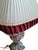 Beige Vintage Hand-Painted Ceramic and Bordeaux Velvet Table Lamp, 1960 For Sale - Image 8 of 18