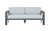 Modern Sardinia Aluminum Frame Outdoor 74" Love Seat / Sofa - Gray Cushions For Sale - Image 3 of 18