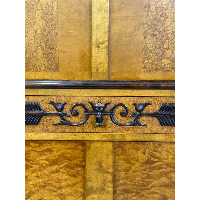 Brown 1930s Swedish Large Cupboard Cabinet by Carl Malmsten for Ab Nordiska Kompaniet in Birch and Birch Root For Sale - Image 8 of 12