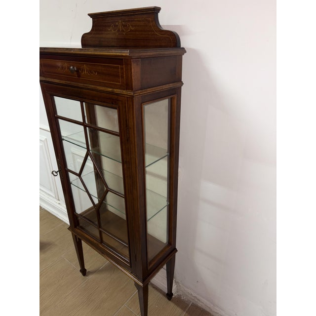 Vintage Mahogany Display Cabinet, 1950 For Sale - Image 4 of 11