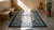 Blue 1850s White Blue Medallion Antique Chinese Mongolian Rug 4'0" X 7'6" Handknotted Wool Carpet For Sale - Image 8 of 9