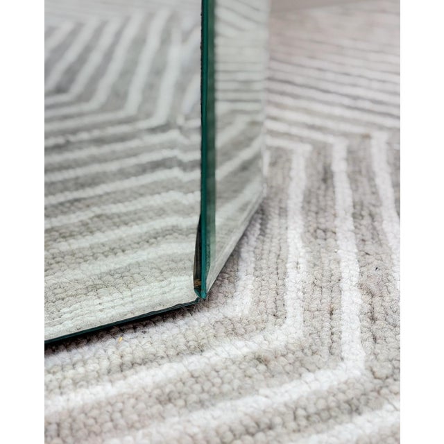 Silver Vintage Hexagonal Mirror Pedestal Table for Display or Decor For Sale - Image 8 of 8