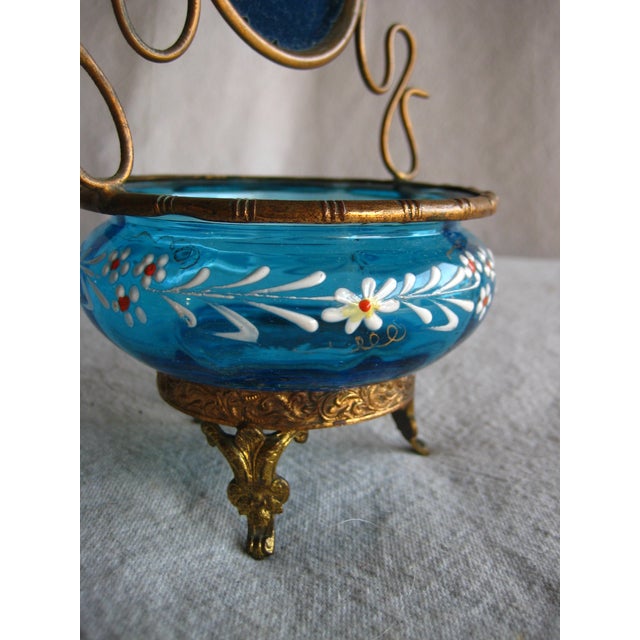 Early 19th Century French Napoleon III Enabled Glass Pocket Watch Holder 19 Century For Sale - Image 5 of 10