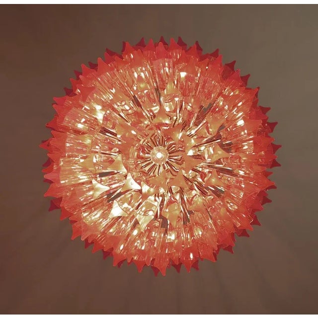 Murano Murano Chandelier Pink Prism Glass, 242 Pieces For Sale - Image 4 of 6