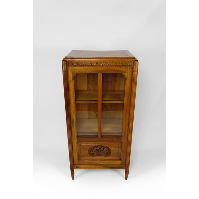 Brown Art Deco Display Cabinet in Walnut, 1920 For Sale - Image 8 of 18