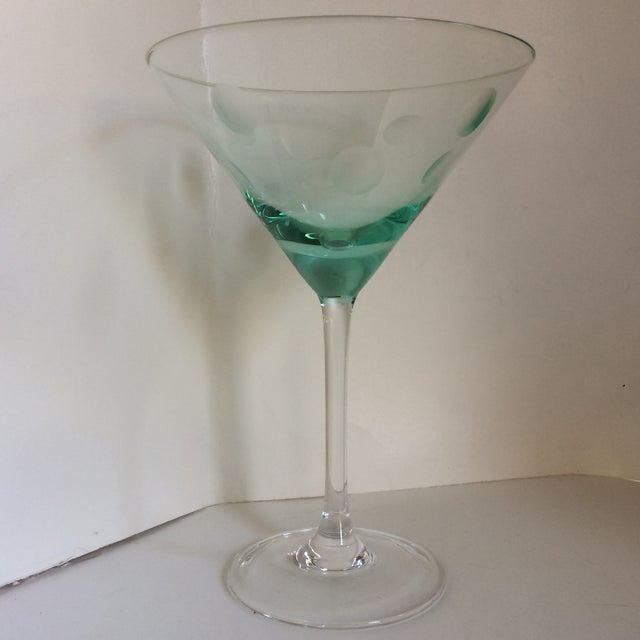 One Emerald Green Martini Glass by Waterford "Marquis" Chairish