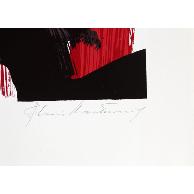 Edvins Strautmanis - Untitled Black and Red Abstract Screenprint For Sale - Image 4 of 5