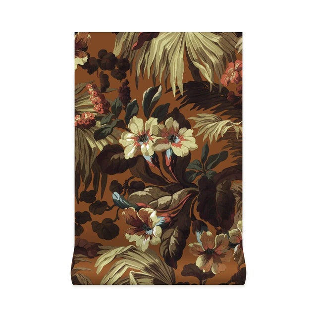 House of Hackney House of Hackney Limerence Wallpaper - Tobacco, Sample For Sale - Image 4 of 4