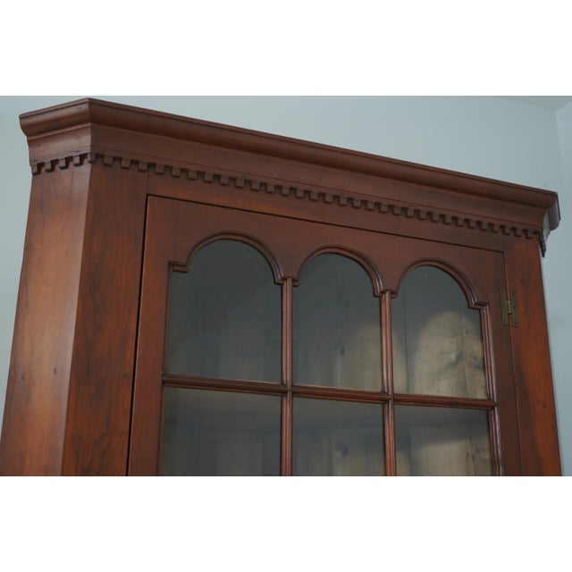 Antique American Cherry Country Chippendale Corner Cabinet For Sale - Image 15 of 17