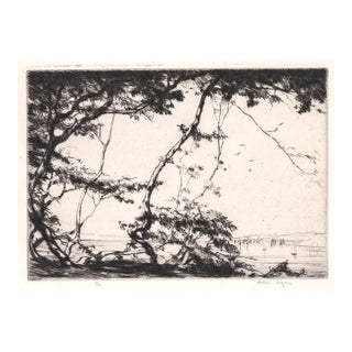 1920s Robert Logan Spring in Brittany Landscape Etching For Sale
