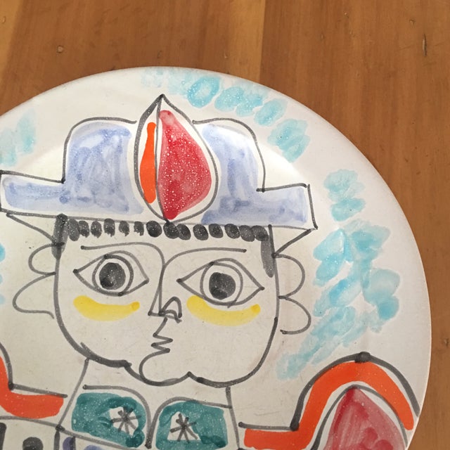 DeSimone Mi- Century 10 " Pottery Charger For Sale In Charleston - Image 6 of 10