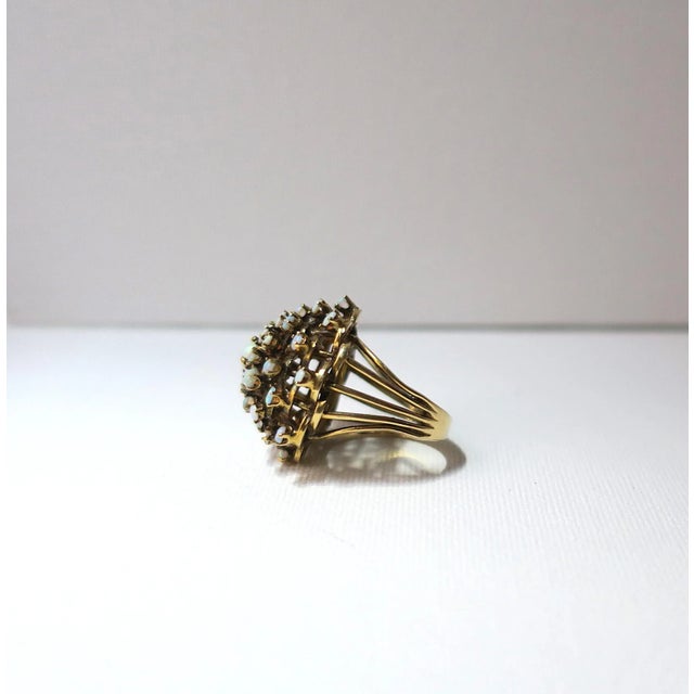 Opal and 14kt Gold Cocktail Ring, Circa 1960s For Sale - Image 9 of 10