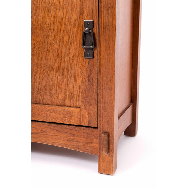 Brown Mission / Arts and Crafts 1 Door, 1 Drawer Nightstand For Sale - Image 8 of 10