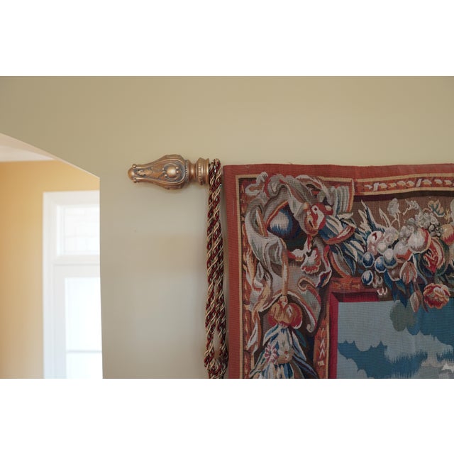 Vintage Tapestry Depicting Angels For Sale - Image 16 of 18