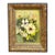 American 1940's Oil Painting - Still Life Floral, Signed, Tortoise Shell Finish Painted Frame For Sale