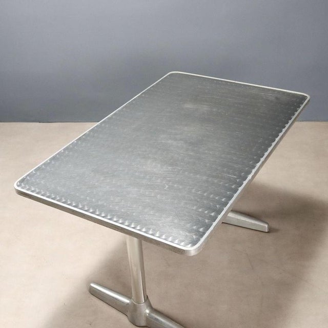 Vintage Table in Wood and Aluminum, 1960s For Sale - Image 6 of 8