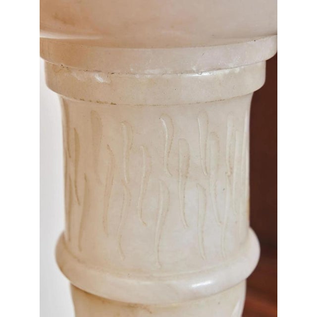 2000 - 2009 Vintage Alabaster Pedestal, Italy, 1950 For Sale - Image 5 of 7