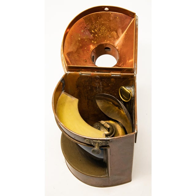 1900 - 1909 1902 Copper Starboard Ship Lantern by Tung Woo For Sale - Image 5 of 13
