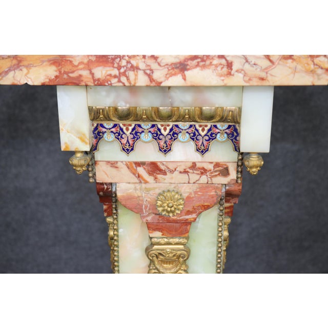 Traditional 19th C French Onyx and French Empire Champleve Pedestal For Sale - Image 3 of 10