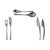 Postmodern Instrumenta Stainless Steel Flatware by Lino Sabattini for Zani & Zani - Service for 8 For Sale - Image 3 of 9