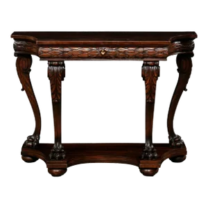 18th Century Italian Carved Walnut Console Table