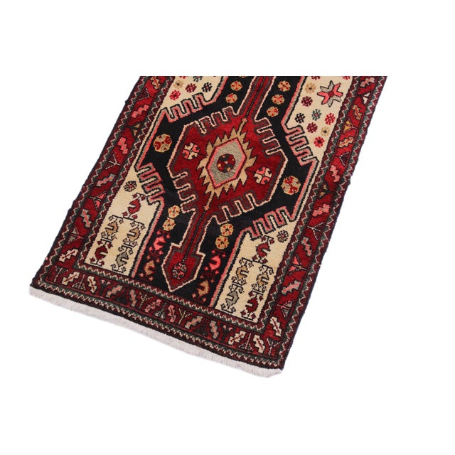 Tribal 1970s Handmade Red Wool Runner Rug 2'11" X 10'11" Tribal For Sale - Image 3 of 8