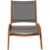 Hi Teak Draper Teak Outdoor Sling Chat Chair For Sale - Image 4 of 6