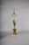 1960s Hollywood Regency Brass Palm Leaf Table Lamp with Dual Socket and Square Plinth Base, Europe, 1960s For Sale - Image 5 of 7