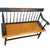 Traditional Vintage Hitchcock Style Stenciled Bench, Black & Gold Spindle Settee For Sale - Image 3 of 12