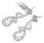 14K White Gold Diamond Hanging Drop Dangle Filigree Earrings For Sale