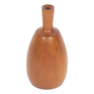 Kinzer Signed Turned Wood Vase For Sale