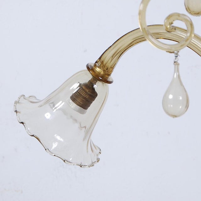 Murano Glass Chandelier, 1940s For Sale - Image 11 of 14