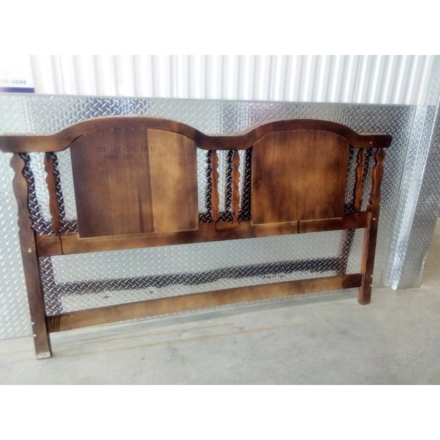 MidCentury Thomasville Vintage Style Headboard King Size Solid Wood