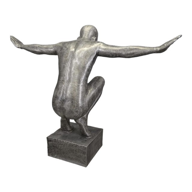 Discover the essence of modern design with this stunning brushed aluminium sculpture. Handcrafted to perfection, this...