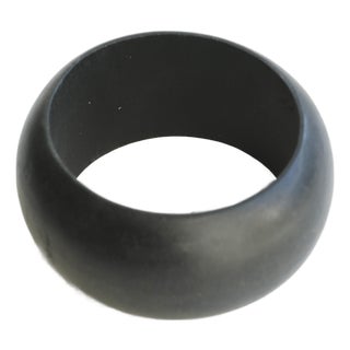 1990s Black Wood Bangle Bracelet For Sale