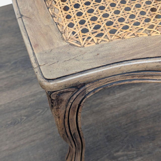 Wood Vintage French Provencial Dining Side Chair For Sale - Image 7 of 9