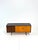 Mid-Century Modern Vintage Two-Tone Wood Sideboard with Black Glass Top, 1960s For Sale - Image 3 of 18