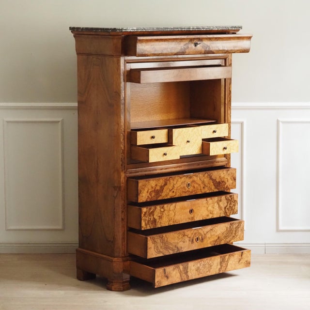 Antique Louis Philippe Biedermeier Secretary For Sale - Image 18 of 18