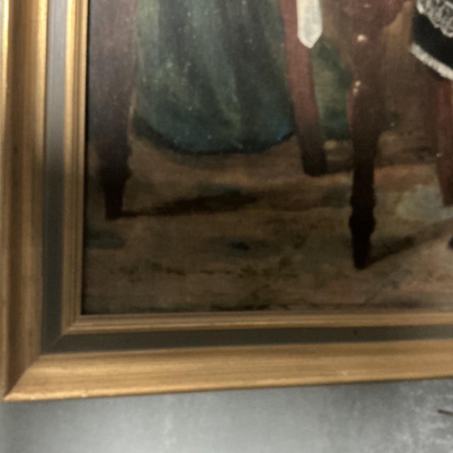 W. Halm, Young Girl, 1890, Oil Painting on Canvas For Sale - Image 4 of 8
