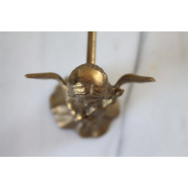 Mid-Century Modern Vintage Brass Angel Candle Snuffer For Sale - Image 3 of 8