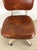 Steelcase Mid Century Industrial Office Chair With Vintage Upholstery and Wheeled Base For Sale - Image 4 of 12