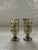 A pair of antique round footed Mercury glass vases or cups.