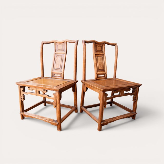 Asian Vintage Asian Side Chairs, a Pair For Sale - Image 3 of 16