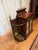 Wood 1930s Theodore Alexander Neoclassical Style Exotic Wood and Brass Umbrella Stand/Cabinet With Etched Glass Cabinets for Additional Storage For Sale - Image 7 of 11