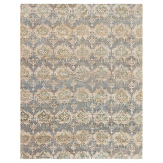 Contemporary Mallow Mint Abstract Handmade Rug by Doris Leslie Blau For Sale